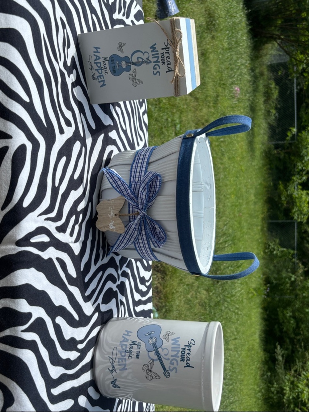 Dolly Parton 3 pc set: faux book decor, basket & utensil holder